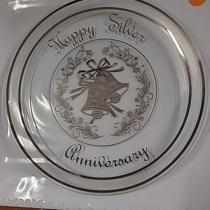 Happy Silver Anniversary  Plate
